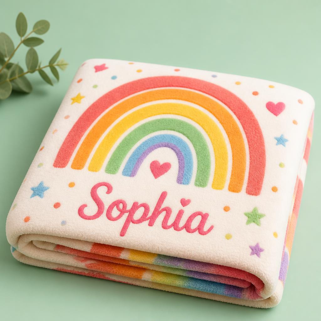 Custom Rainbow Blanket
