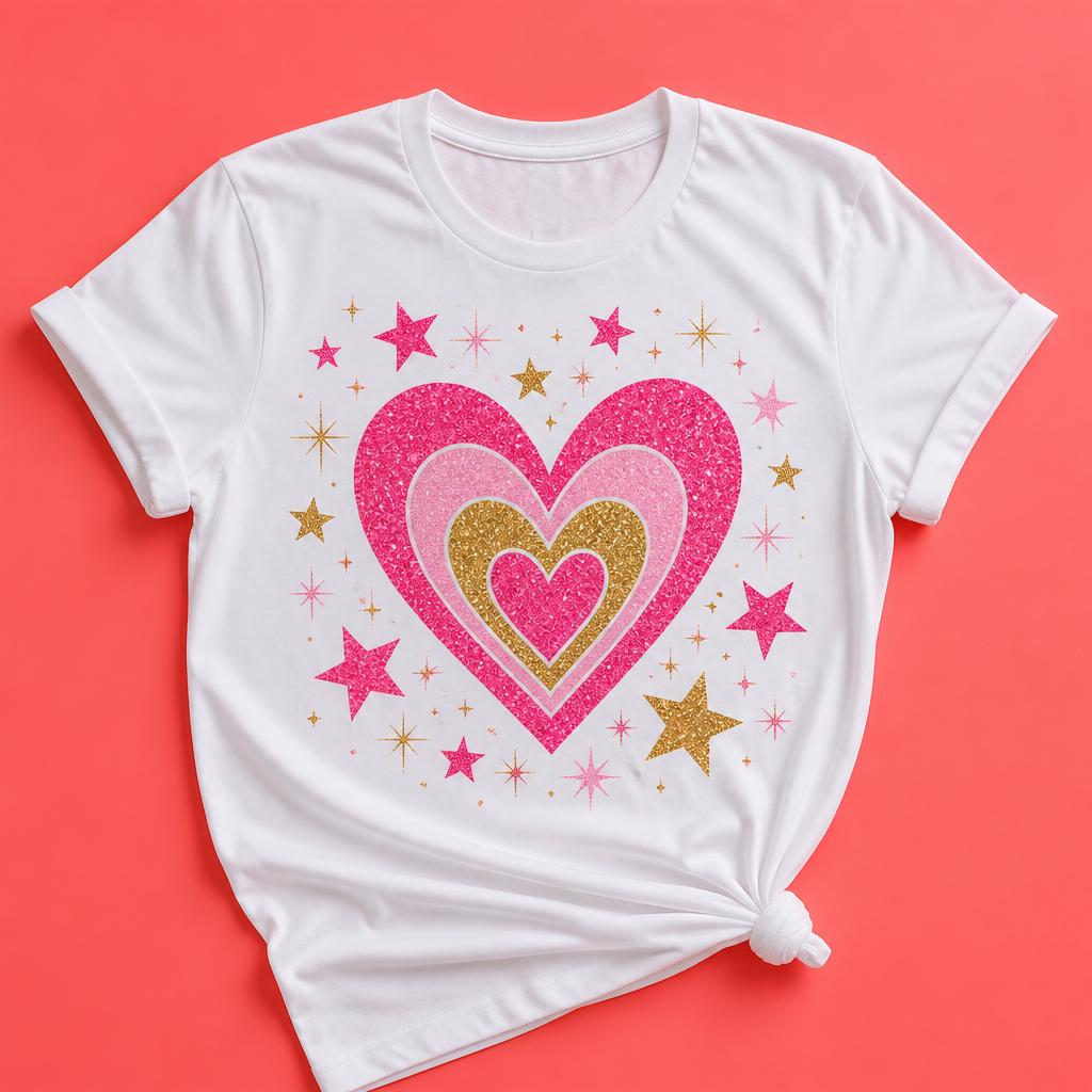 Glitter Heart Tee