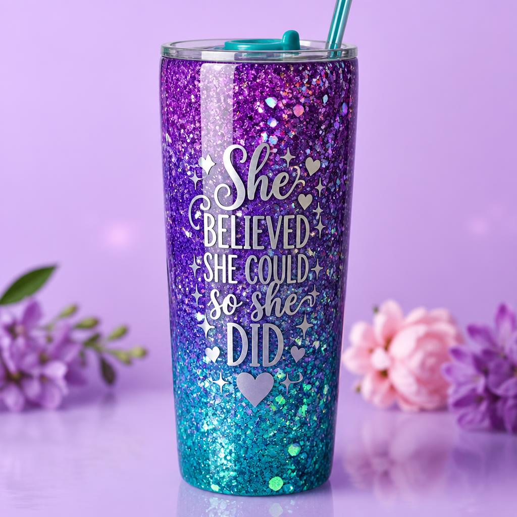 Ombre Glitter Tumbler